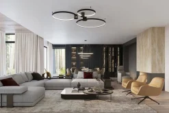 Lampa sufitowa RIO 78 czarny LED 4000K (TH.132) - Thoro Lighting