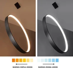 Lampa sufitowa RIO 78 czarny LED 4000K (TH.132) - Thoro Lighting