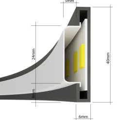 Lampa sufitowa RIO 55 złoty LED 3000K (TH.222) - Thoro Lighting