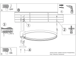 Lampa sufitowa RIO 78 złoty LED 4000K (TH.225) - Thoro Lighting