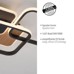 LAMPA SUFITOWA SEVENT WOODEN DECOR (14117-78) - Paul Neuhaus