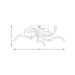 Lampa sufitowa STELO czarna (20031CL-BK) - Zuma Line