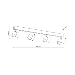 Lampa sufitowa TOP biała 4 PŁ (1024) - TK Lighting