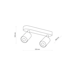 Lampa sufitowa TOP WOOD WHITE 2 PŁ (3295) - TK Lighting
