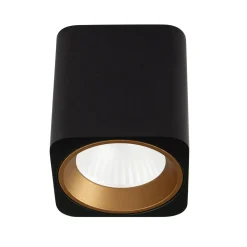 Lampa sufitowa TUB kwadrat + pierścień ozdobny złoty (C0212) - Maxlight