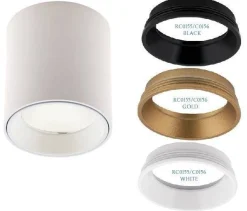 Lampa sufitowa TUB okrągła + pierścień ozdobny biały RC (C0155) - Maxlight