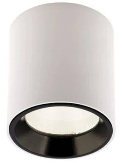 Lampa sufitowa TUB okrągła + pierścień ozdobny biały RC (C0155) - Maxlight