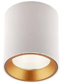 Lampa sufitowa TUB okrągła + pierścień ozdobny biały RC (C0155) - Maxlight