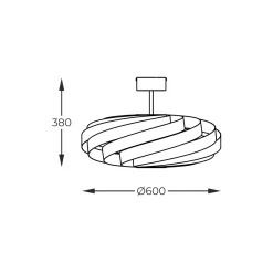 Lampa sufitowa VENTO 60 cm czarna (1131) - Zuma Line