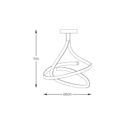 Lampa sufitowa VISO czarna (MX9932-2-3BD) - Zuma Line