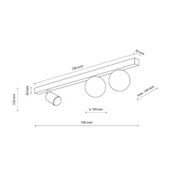 Lampa sufitowa VOX 3 (10001) - TK Lighting