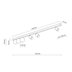Lampa sufitowa VOX 6 (10003) - TK Lighting