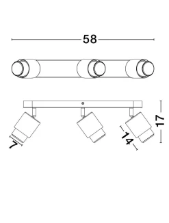 Lampa sufitowa wewnętrzna YAPACANI (LE44976) - Luces Exclusivas