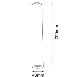 Lampa sufitowa Yabu 70 - Biały (700 mm) (1092) - Shilo