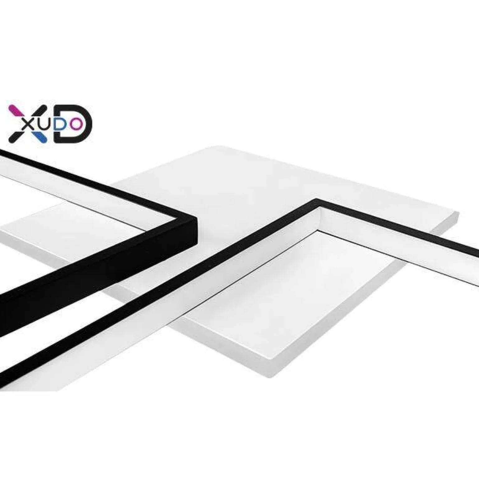 Lampa sufitowa z pilotem LED 45W 69x52cm czarny CCT(XD-LA101) - Xudo