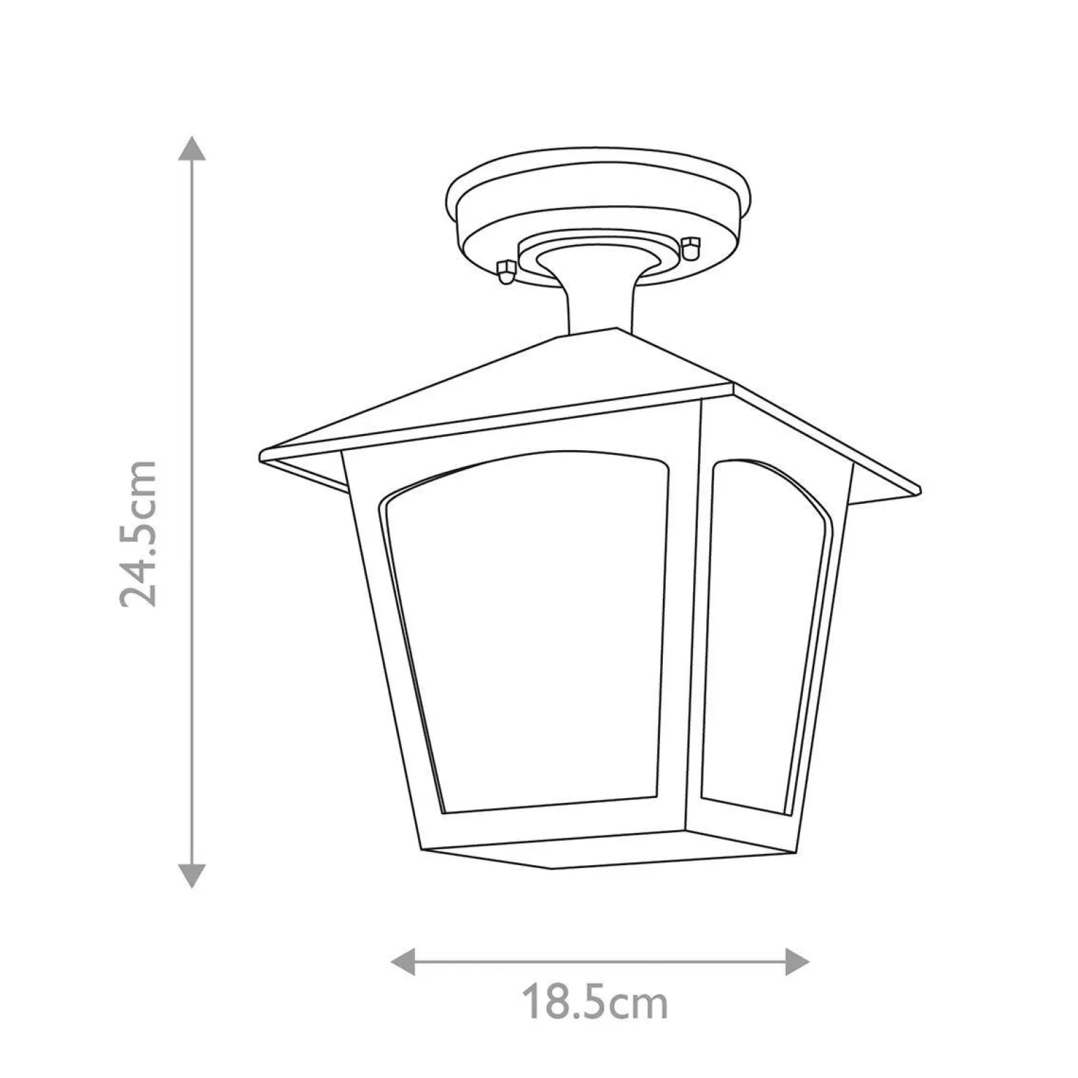 Lampa sufitowa zewnętrzna York (BL6A-BLACK) - Elstead Lighting