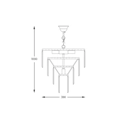 LAMPA WISZĄCA - AMEDEO (17106/4+1-CHR) - Zuma Line