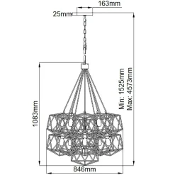 Lampa wisząca Astrid (HK-ASTRID-11P) - Elstead Lighting