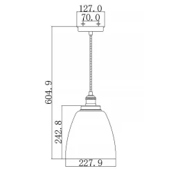 Lampa wisząca Baskin (FE-BASKIN-P-B-PN) - Elstead Lighting