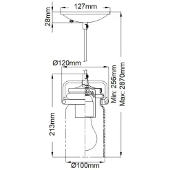 Lampa wisząca Brinley (KL-BRINLEY-MP-BB) - Elstead Lighting