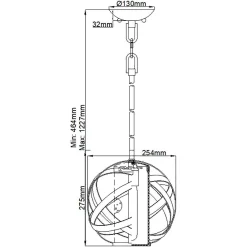 Lampa wisząca Carson (HK-CARSON-P) - Elstead Lighting