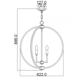Lampa wisząca Corinne (FE-CORINNE-6P-L-BB) - Elstead Lighting