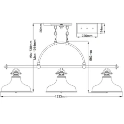 Lampa wisząca Emery (QZ-EMERY3P-IS) - Elstead Lighting