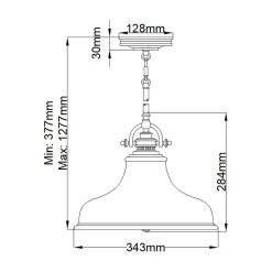 Lampa wisząca Emery (QZ-EMERY-P-M-WS) - Elstead Lighting