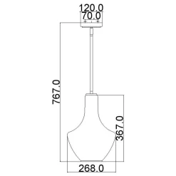 Lampa wisząca Everly (KL-EVERLY-P-S-OZ) - Elstead Lighting