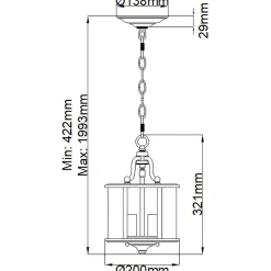 Lampa wisząca Gentry (HK-GENTRY-P-S-PB) - Elstead Lighting