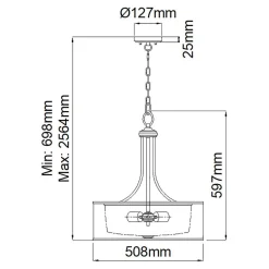 Lampa wisząca Lacey (KL-LACEY-P-L-AP) - Elstead Lighting