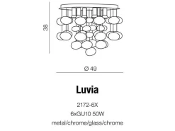 Lampa wisząca LUVIA kol. CHROM (2172-6x) - Azzardo - żyrandol