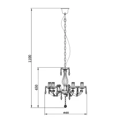 LAMPA WISZĄCA - MAGNOLIA (RLD94016-5A) - Zuma Line