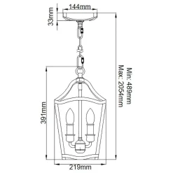 Lampa wisząca Yarmouth (FE-YARMOUTH-3P) - Elstead Lighting