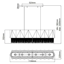 Lampa wisząca Zuma (HK-ZUMA-ISLE-SBS) - Elstead Lighting