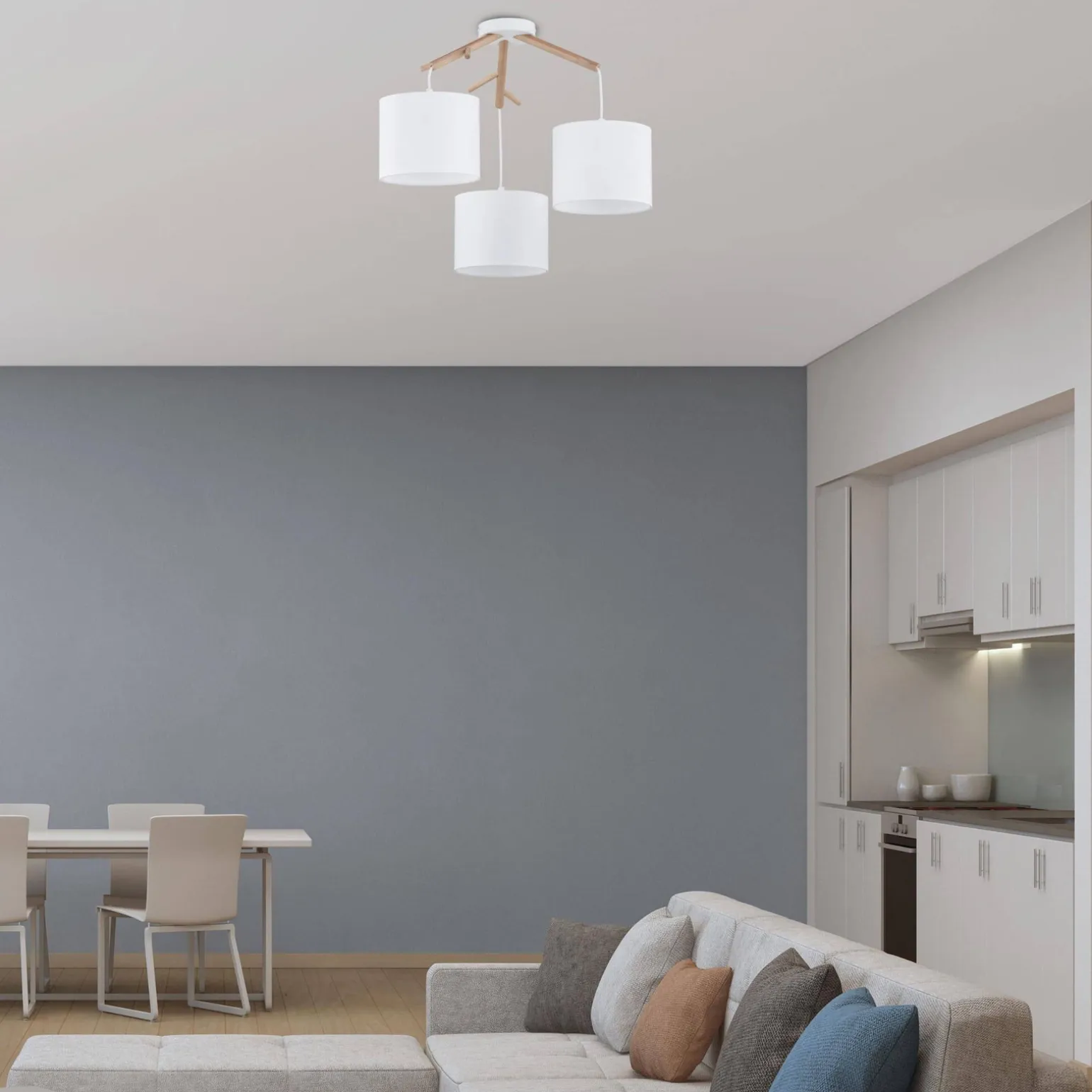 Lampa wisząca ALBERO WHITE 3 PŁ (6553) - TK Lighting