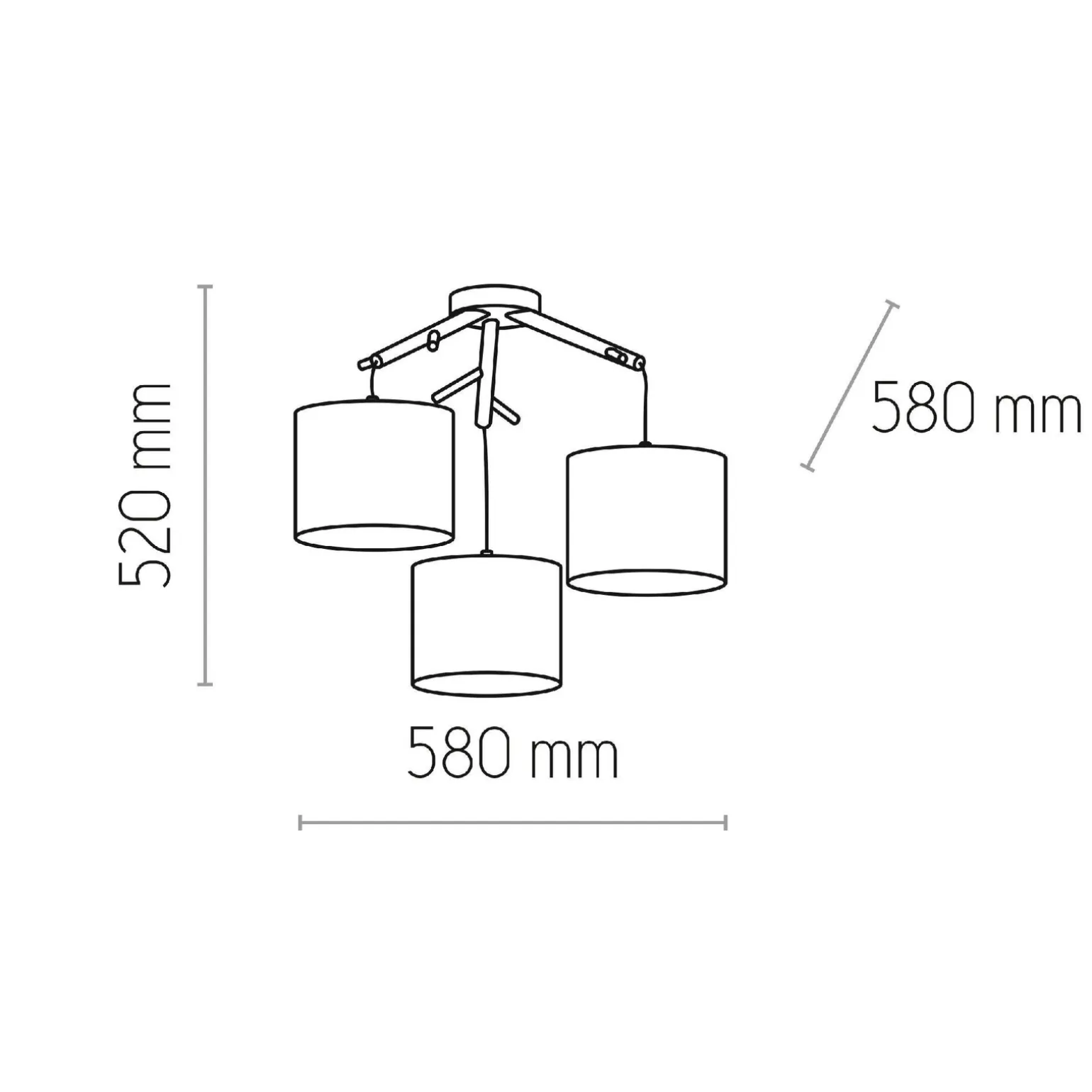 Lampa wisząca ALBERO WHITE 3 PŁ (6553) - TK Lighting