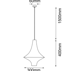 Lampa wisząca Alda S - Biała (300 mm) (5114) - Shilo