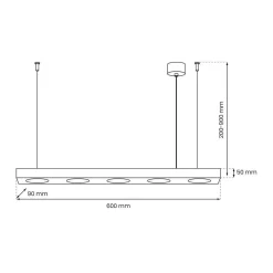 Lampa wisząca ALEXANDER 5 (MLP8834) - Milagro