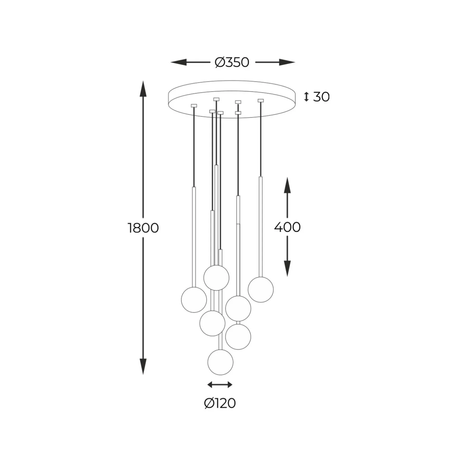 Lampa wisząca ALI (5642) - Zuma Line