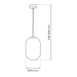 Lampa wisząca ALIAS GOLD Ø24 cm (ML0318) - Milagro