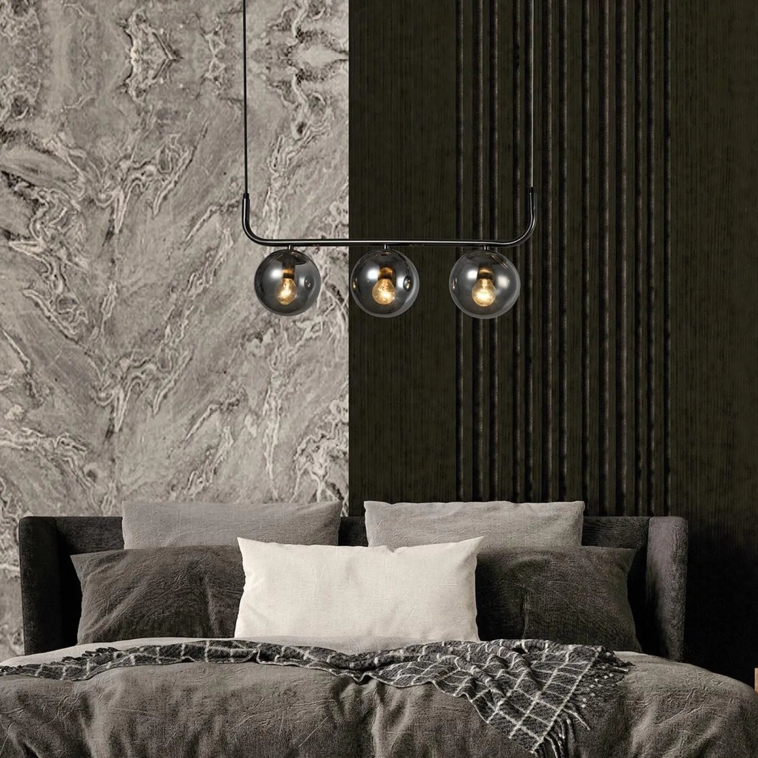 Lampa wisząca Alisa 3 smoked (LP-005/3L BK) - Light Prestige