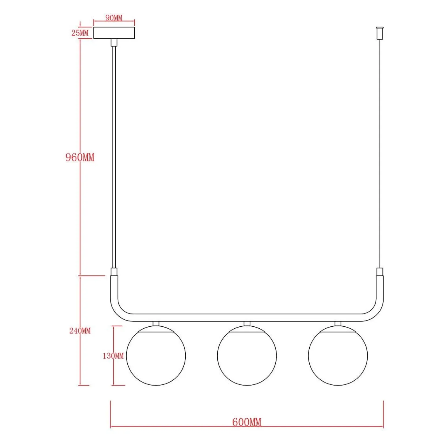 Lampa wisząca Alisa 3 smoked (LP-005/3L BK) - Light Prestige