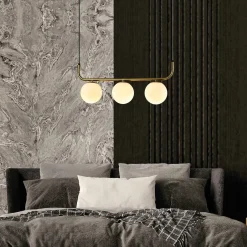 Lampa wisząca Alisa 3 złota/biała (LP-005/3L GD) - Light Prestige