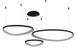 Lampa wisząca AMANDA PENDANT 42+62+82 CCT SWITCH 3-STEP DIMM Czarny (AZ5774) - Azzardo