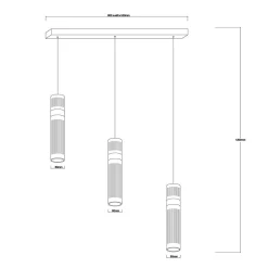 Lampa wisząca Ambiente 3 LED CCT złota (LP-1510/3L GD) - Light Prestige