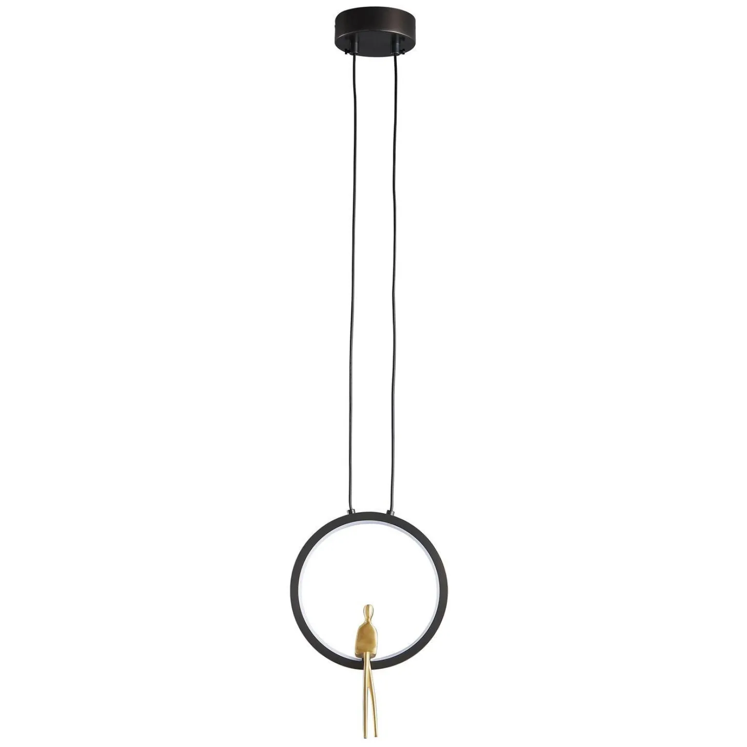Lampa wisząca AMICI led czarno złota 27 cm (ST-D7774 black) - Step into Design