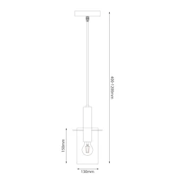 Lampa wisząca Arcadia Gold 1xE27 (ML1816) - Milagro
