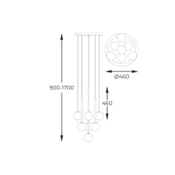 Lampa wisząca ARCTURUS złota (P0574-07F-F7AA) - Zuma Line