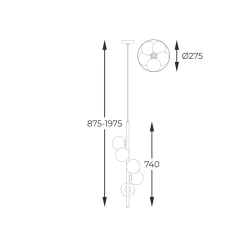 Lampa wisząca ARCTURUS złota (P0574-05E-F7AA) - Zuma Line